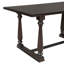 Ensemble de table et chaises de salle à manger 6 pièces avec pieds de forme spéciale et dossiers et coussins recouverts de mousse pour la salle à manger-993480486