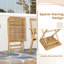 Ensemble de 3 chaises de table bistro avec structure en bois de teck