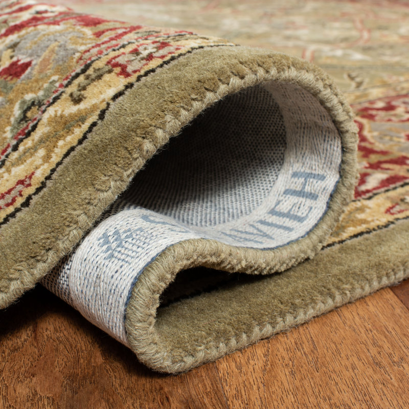 Tapis oriental néo-zélandais en laine touffeté à la main Evie, Carré 8 pi