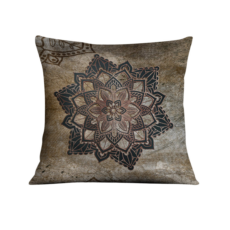 Coussin décoratif avec insert, H 18 po x l 18 po, Brun 2