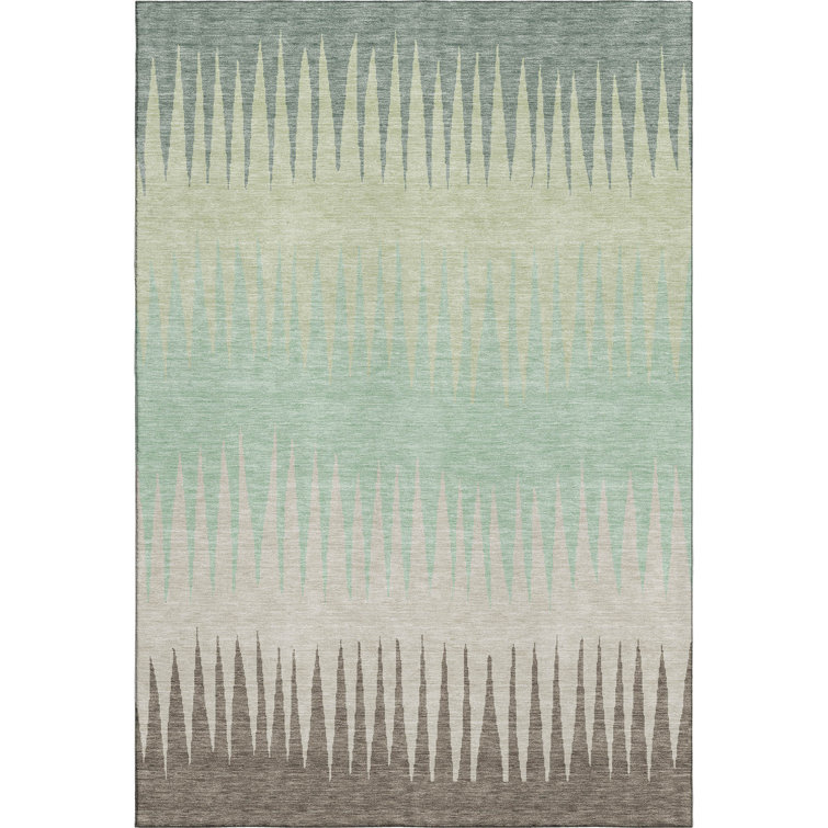 Premium Machine Washable Prisco Aloe Rug