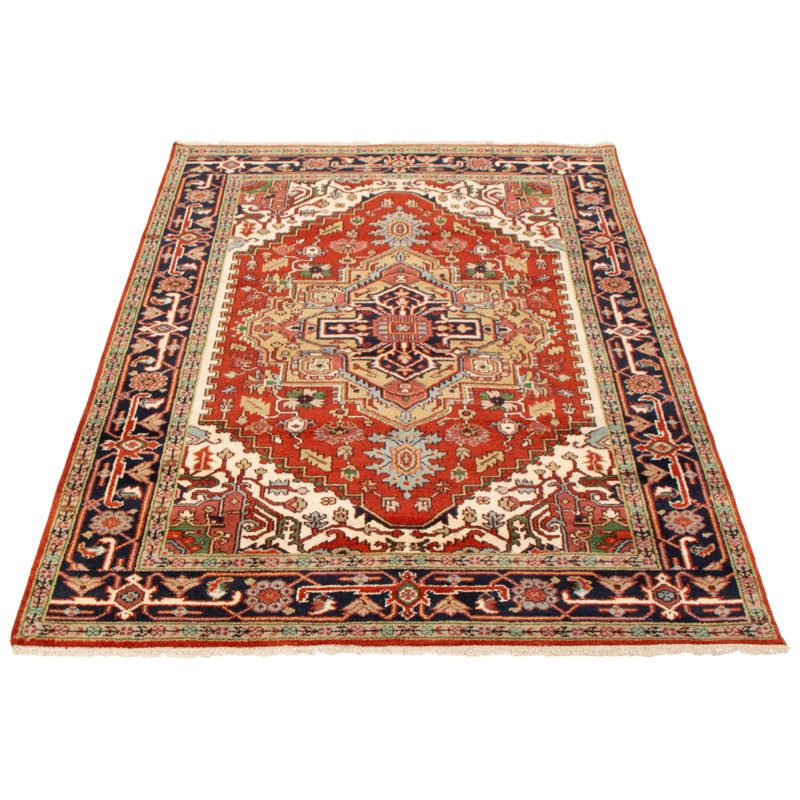 Tapis unique en laine noué à la main 6 pi 2 po x 9 pi nouvel âge en cuivre foncé Kenio