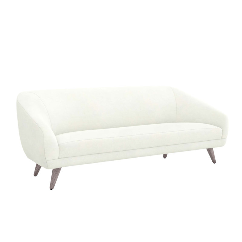 Profile Upholstered 97'' Sofa, Shell Chenille, Light Gray