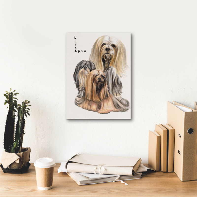 " Lhasa Apso " by Barbara Keith, 16" H x 12" W x 0.75" D