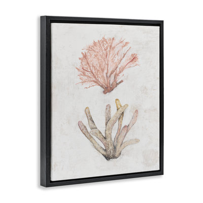  «Peach Coral P pièces», art mural encadré flottant par Filippo Ioco