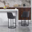 Ensemble de 2 tabourets de bar à hauteur de comptoir, tabourets de bar moderne avec dossier, tabourets de bar rembourrés en tissu de lin pour îlot de cuisine-749319265