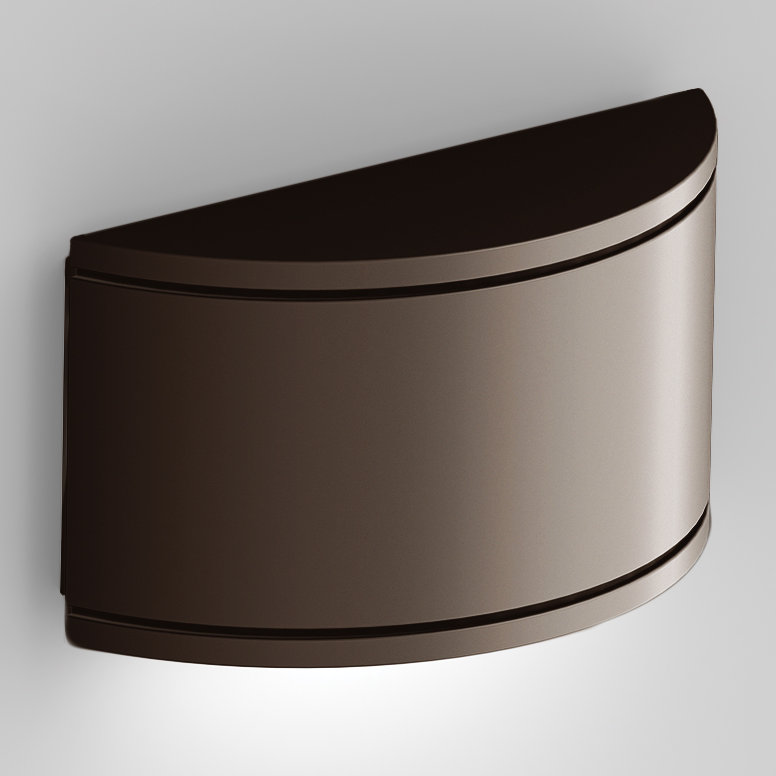 Tube LED Outdoor Flush Mount, Bronze