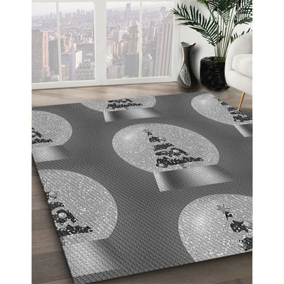 Tapis 100% à motifs lavables à la machine 2989 Pat3095-GRY