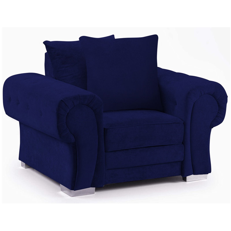 Desjardins Upholstered Armchair, Blue
