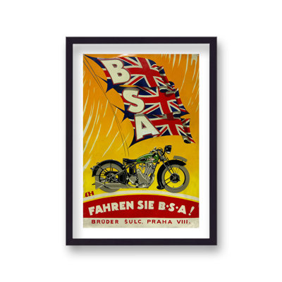 Vintage BSA Motorcycles by Vouvart - Single Picture Frame Print