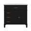 Meuble-lavabo noir 36 po avec lavabo 36 po