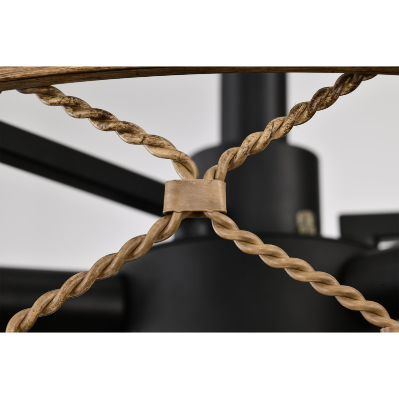 Ventilateur de plafond 12 pales en cage 12,99 "avec télécommande et ensemble d'éclairage inclus Elidh