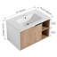 Meuble-lavabo mural flottant 30 po avec lavabo en céramique