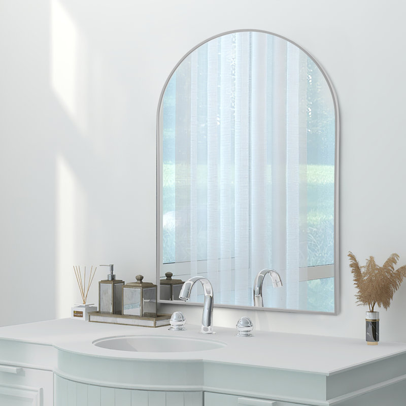Fortescue Metal Flat Wall Mirror, Silver