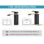 Single Hole Faucet Single-handle Waterfall Bathroom Faucet with Drain Assembly-88740460