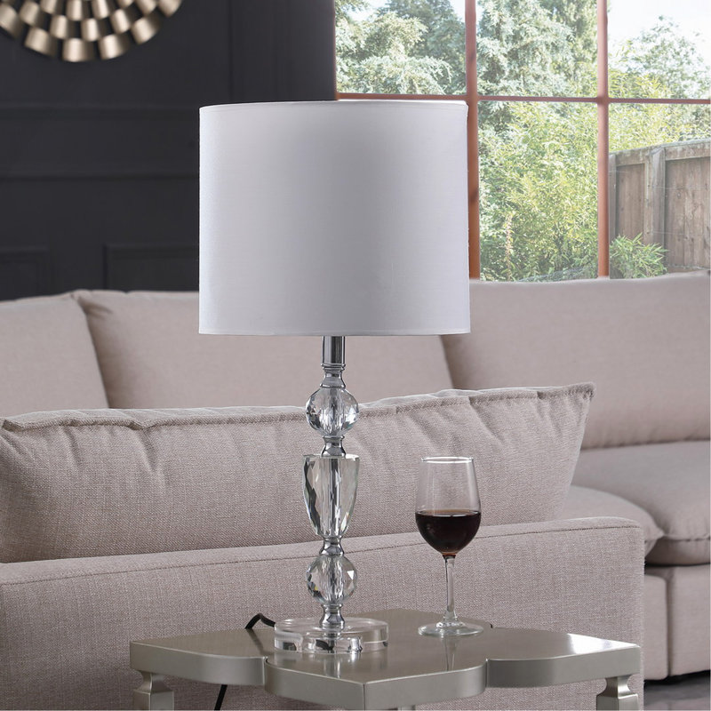 23.5" In Cale Cut-Crystal Modern Table Lamp