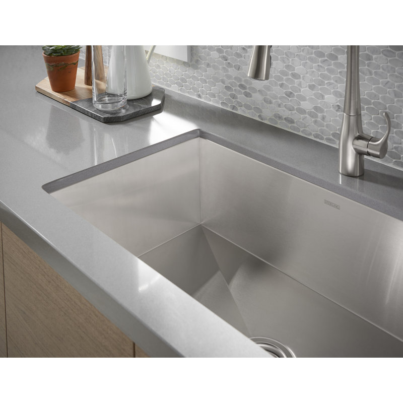 Ludington 32 in. L Stainless Steel Undermount Single Basin Kitchen Sink