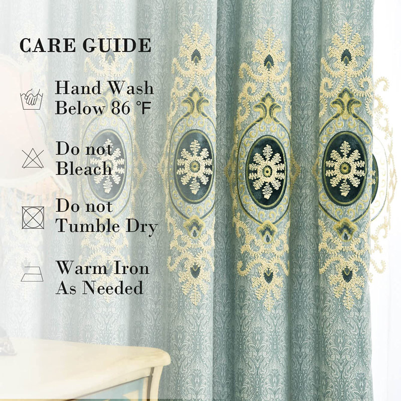 Chenille Jacquard Blackout Window Elegance Curtains/Drapes/Panels/Treatments For Bedroom Living Room, 54X84, Top Grommets (2 Panels)