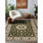 Albasa Collection Digital Print Cotton-Polyester Green Beige Moroccan Rug-1313824541