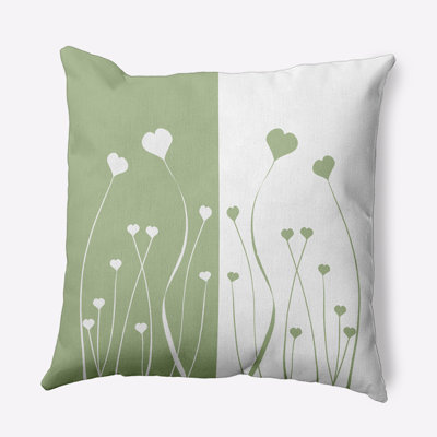 Floral Outdoor Reversible Throw Pillow