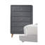 Commode en tissu gris clair
