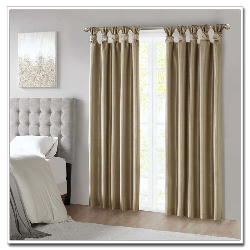 Twist Tab Total Blackout Window Curtain Panel Bronze 50x95" Blackout, Bronze, 50" W x 95" L