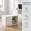 Unité de rangement, armoire murale, avec portes coulissantes, conception modulaire empilable, armoire de rangement blanche, multi-usage, style scandinave moderne