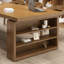 Bureau rectangulaire brun en bois massif-1997989292