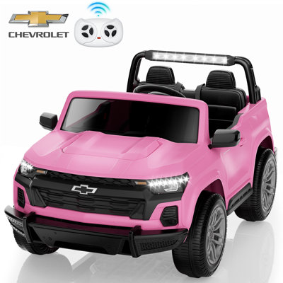 24v 2 Seater Powered Ride On Car, Licensed Chevrolet Colorado Electric Car For Big Kids, Ride On DEARAUTO Toy W/ Rear Storage Trunk, Music Player, Remote Control