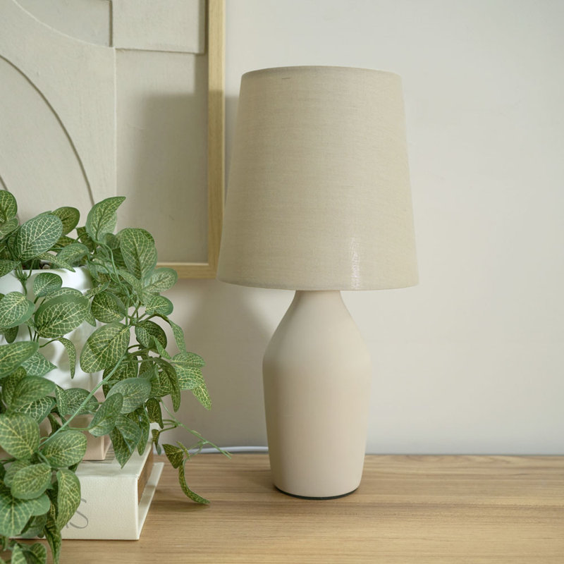 Daiva Ceramic Table Lamp, Yes, Brown