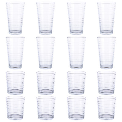 Service de vaisselle Gibson Home Rockaway, verrerie tourbillon, service pour 4 (16 pièces)