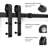 6FT Double Barn Door Hardware Kit, Sliding Door Tr...