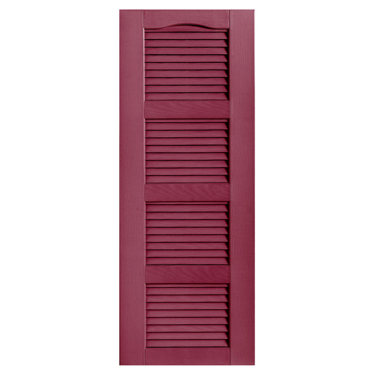 Cathedral Top Four-style Open Louvre Shutters Pair