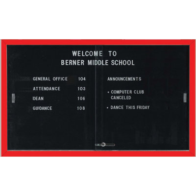 AARCO No Felt Metal Letter Board