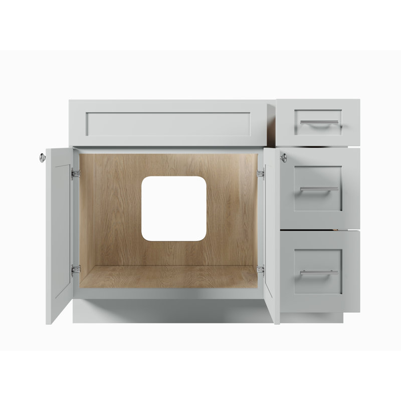 Base de meuble-lavabo simple 42 po Disar, Gris