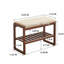 Banc à chaussures en bois massif, étagère de rangement avec coussin éponge à rebond élevé-130067422