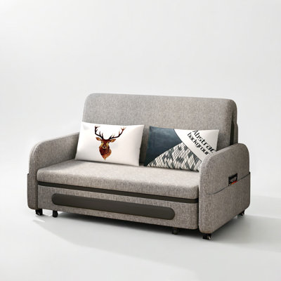 Upholstered Folding Bed with Mattress