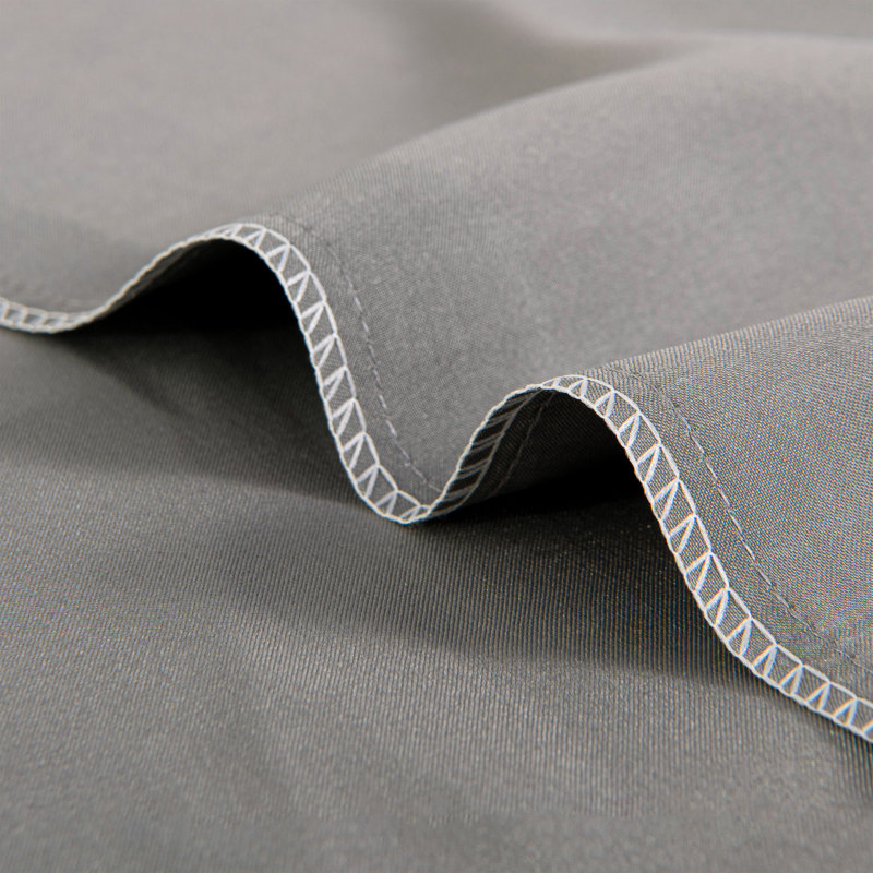 Taie d'oreiller soyeuse en microfibre, gris