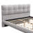 Full Size Upholstered Platform Bed Frame with Cookie-Shaped Headboard, Soft and Comfortable, Easy Assembly, Gray
