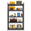 5-tier shelving unit with protective side rails-672112960-691784069