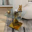 Table de bout en verre 23,6 po