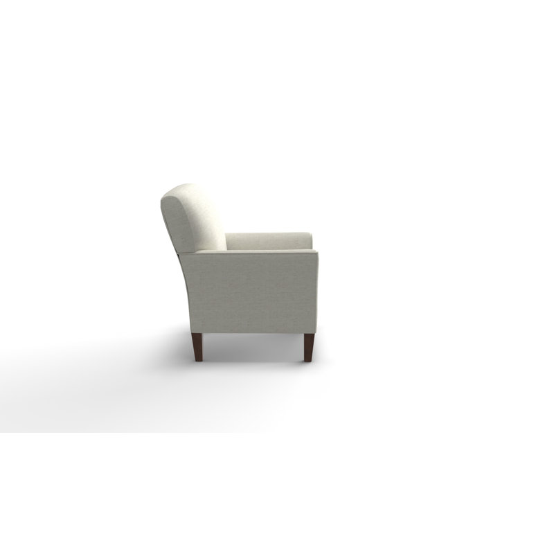 Fauteuil de 33 po de large Shirleyann, Noyer foncé, Mélange de polyester crème