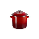 Le Creuset Enamel-On-Steel Stockpot With SS Knob, 10 Qt., White