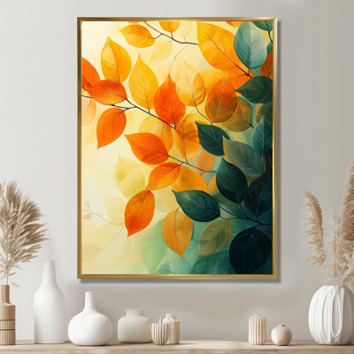 Raegan Sun-Kissed Leaves IV - Leaves Large, art mural