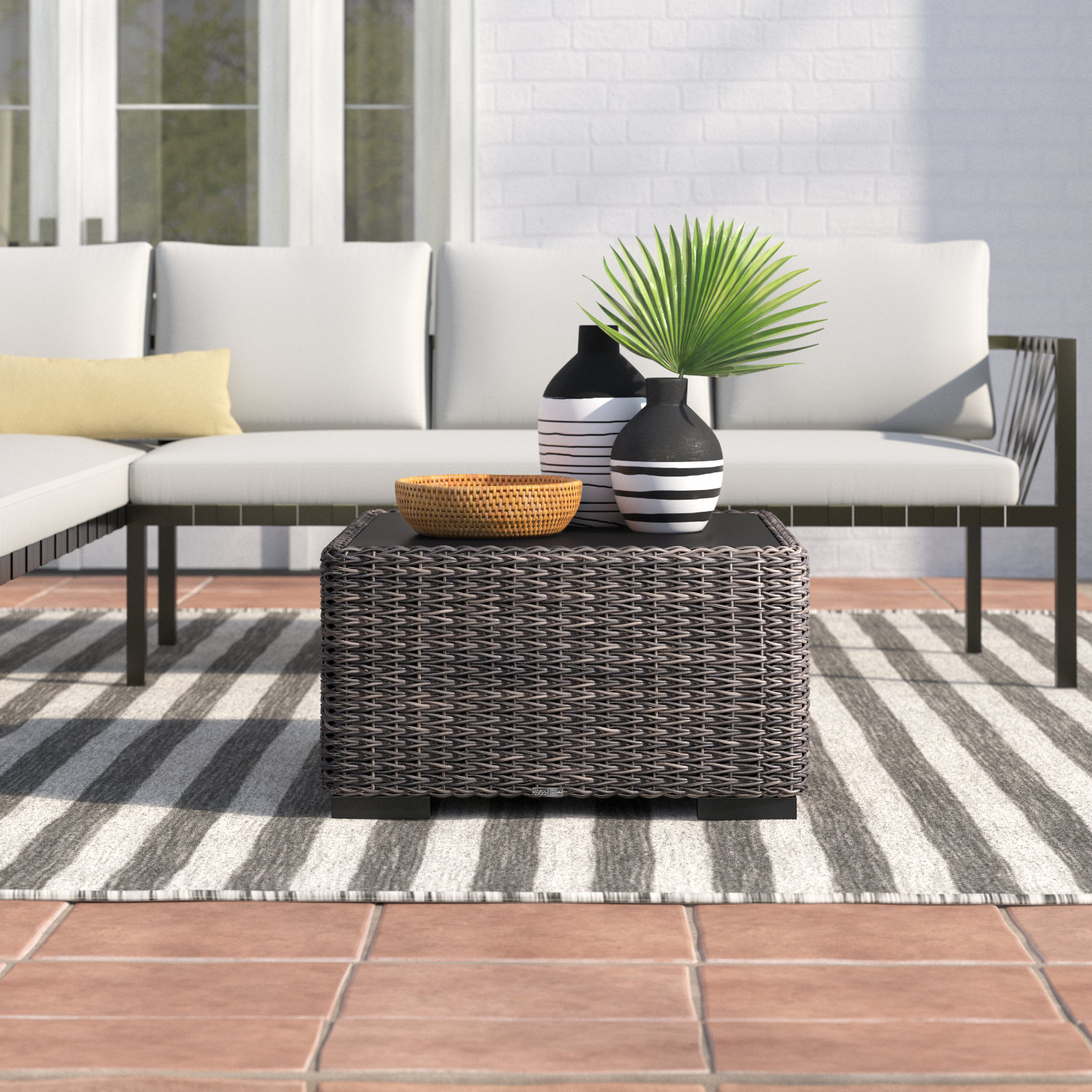 Patio Table, 16" H x 30" L x 30" W