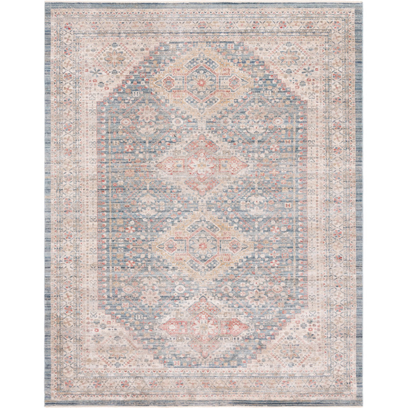 Tapis bleu / beige Araya, Rectangle 10 pi x 13 pi 5 po