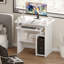 Petit bureau d'ordinateur pour le bureau à domicile - Petite table de jeu pour PC et ordinateur portable avec tiroir de rangement, tablettes et plateau à clavier - Idéal pour les espaces compacts-1342773621