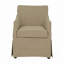 Fauteuil rembourré à jupe avec roulettes cachées-1601904420