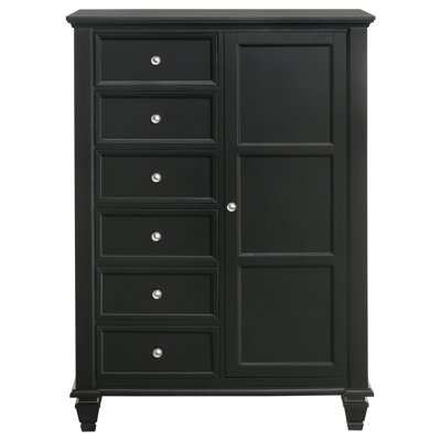 Fraser 8-drawer Door Chest Black