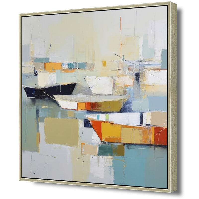 Mosaïque portuaire 2, H 26 po x l 26 po, Or
